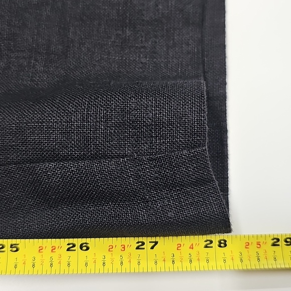 Eileen Fisher Black Linen Slim Ankle Pant, Side Zip, New, Size Medium - Picture 13 of 13